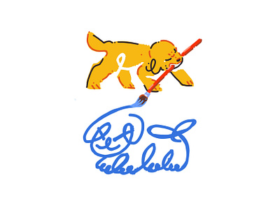 Artist dog (@oliviawhen study) dog hipaint illustration