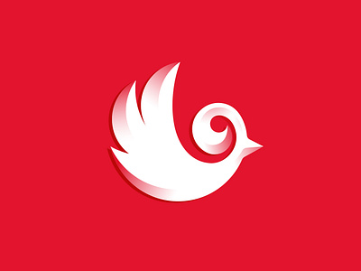 Minimal Bird Logo animal logo bird bird logo branding creative design golden ratio golden ratio logo logo logo design mark minimal logo minimalist red logo symbol