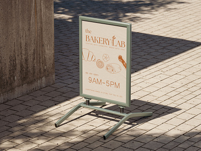 The Bakery Lab Sign Board brand identity branding design graphic design illustration logo marketing modern signage signboard visual identity