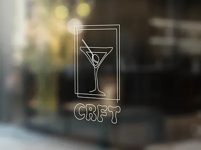 CRFT Logo brand identity branding design graphic design illustration line art line drawing logo minimalist modern shopfront visual identity
