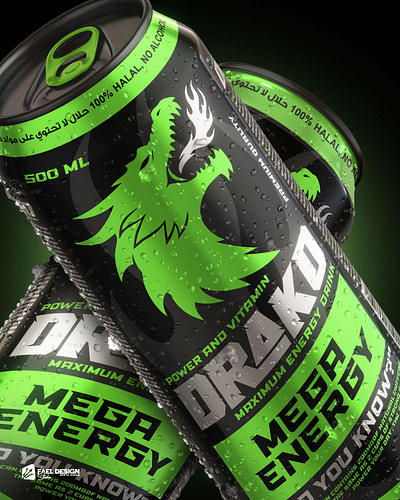 DRAKO Energy Drink | Packaging Design energy drink fael design sudio iraq ksa packaging design redbull soft drink syria uae السعودية اينيرجي تصميم مشروب طاقة تصميم منتجات ريد بول سودا سوريا سورية سوفت درينك فاعل ديزاين إستوديو مشروب طاقة