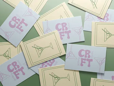 CRFT Business Cards brand identity branding business card design graphic design illustration logo marketing design modern stationary visual design visual marketing