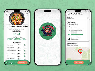 Mamamia Mobile App UI Design animation app design branding food app graphic design mobile app motion motion graphics ui vector