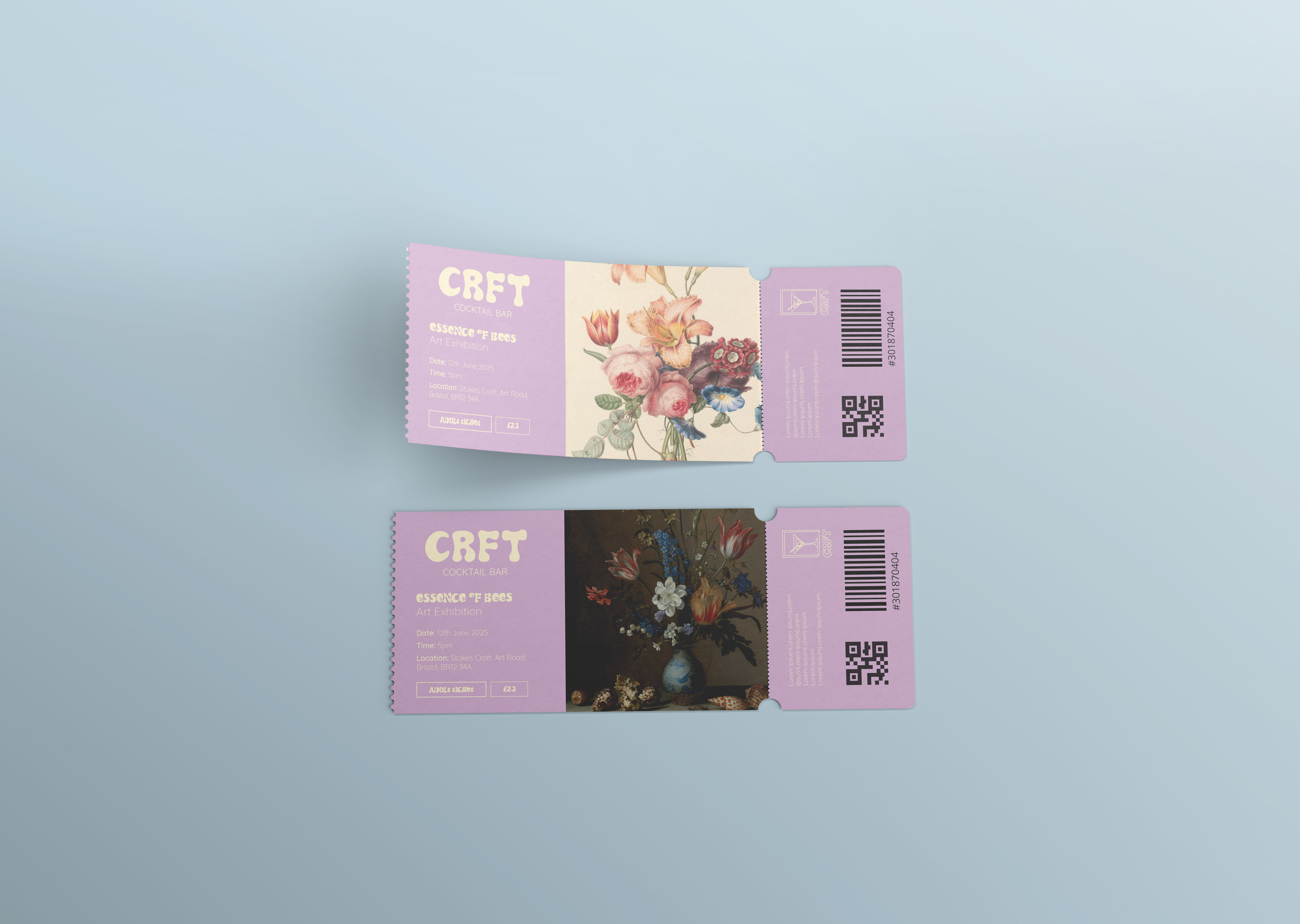CRFT Event Tickets beverage brand identity branding design event materials graphic design hospitality illustration logo marketing design modern visual storytelling