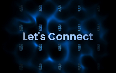 Let's connect - website section 3d animation blender connect distort facebook hover effect lets connect liquid liquidify motion smoke social media spline tiktok unicorn unicorn studio water web design website