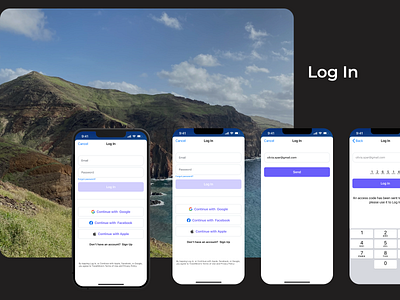LogIn app design ui ux