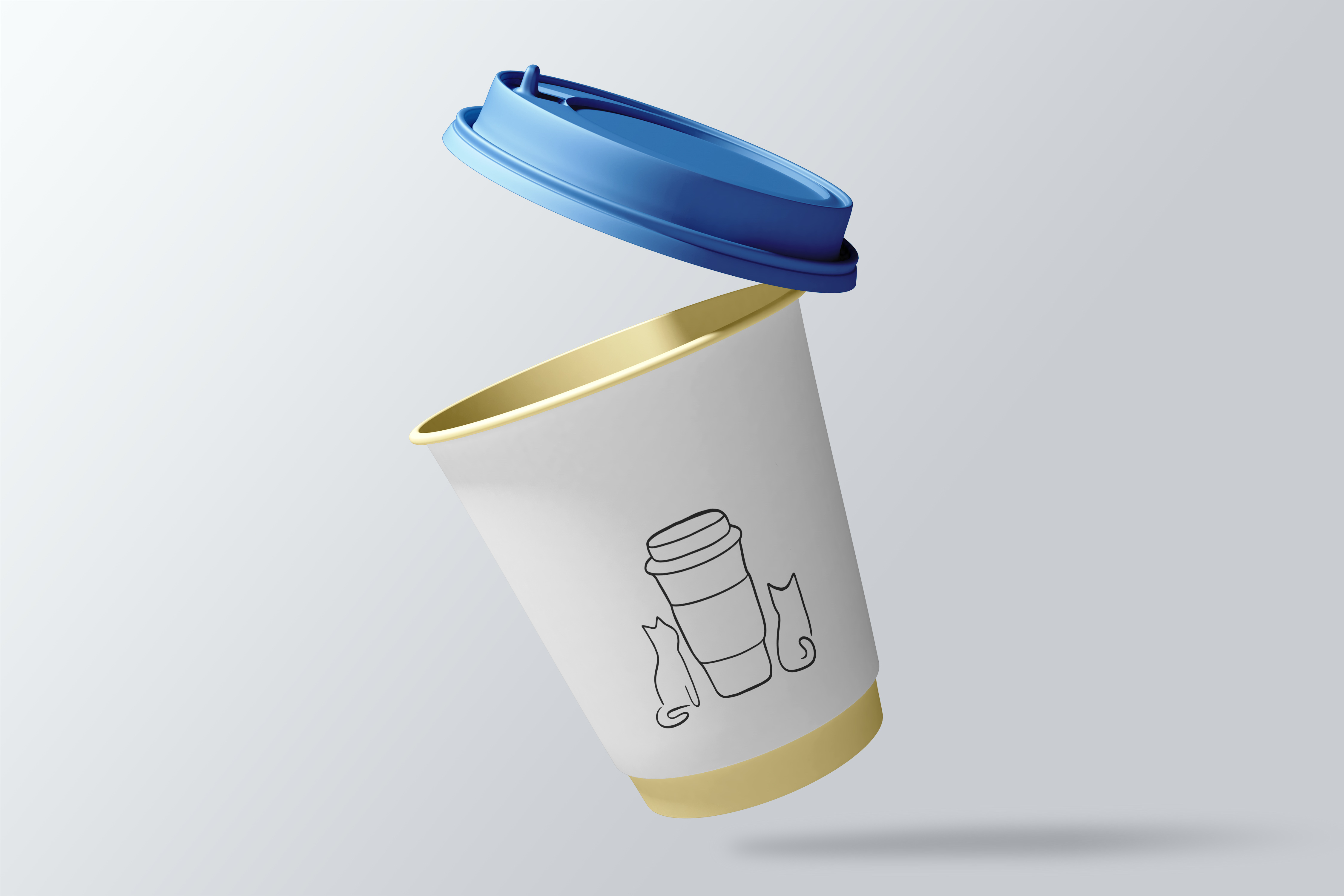 Logo for coffee shop cat cat lover coffee coffee logo coffee shop illustraion illustration digital illustrations line drawing logo logo design minimalistic procreate