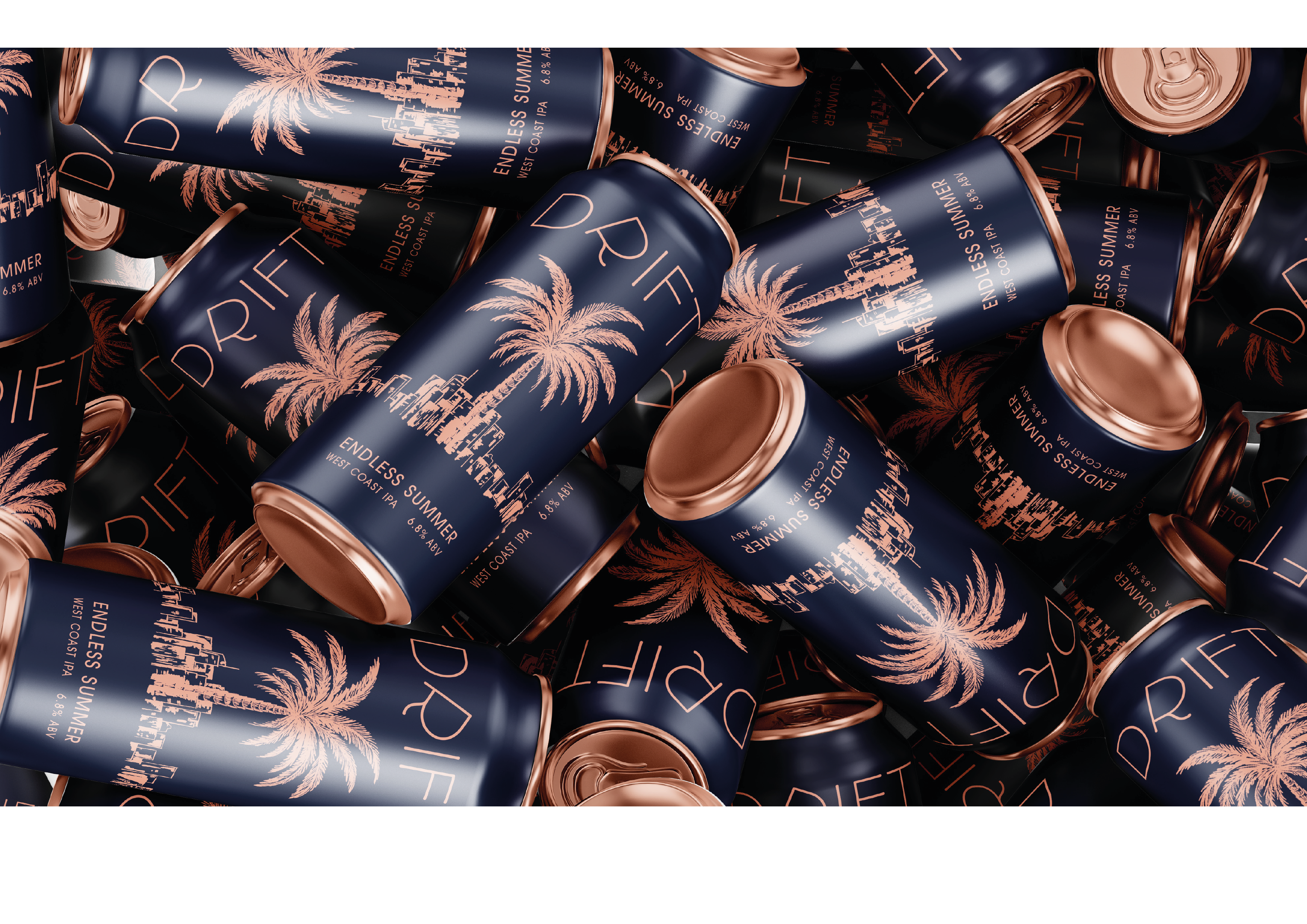 Drift Beer Cans brand identity branding design graphic design illustration logo marketing modern packaging design visual identity