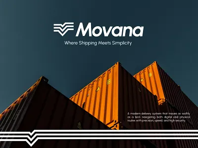 Movana, Where Shipping Meets Simplicty branding design graphic design illustration logo typography vector