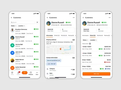 E-commerce customer dashboard e commerce graphic design ui ux