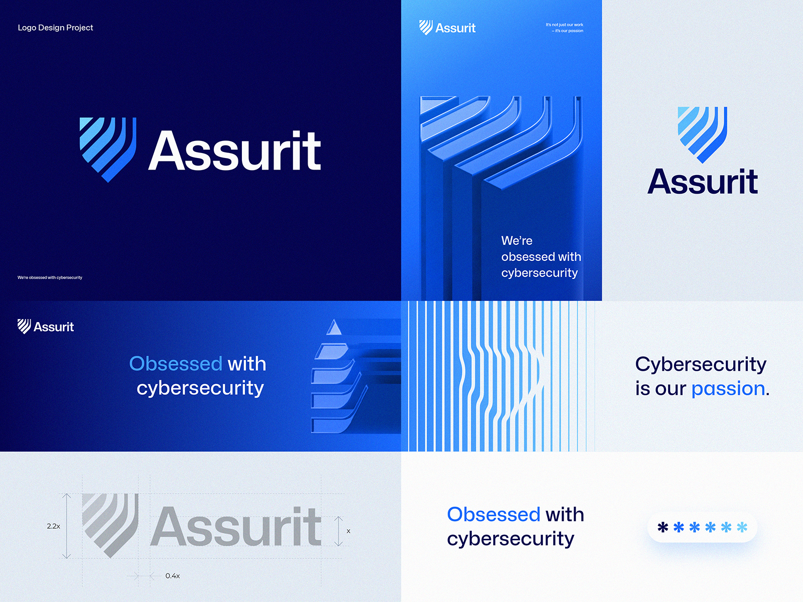 Assurit Rebrand — Cybersecurity Identity 3d ai antivirus blockchain branding cryptom cyber cybersecurity gradient icon identity lettering logo pattern security social ui web3
