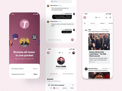 📰 Trawl – Modern News Aggregator App animation branding design graphic design illustration logo motion graphics ui ux vector