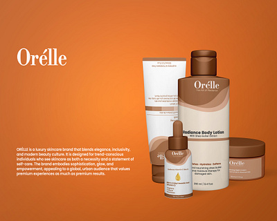 Product Label | Packaging Design - ORELLE SKINCARE 3d animation branding eye catching graphic design logo luxury minimalist motion graphics packaging product label skincare ui