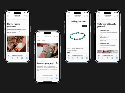 Custom Design Bracelets E-Commerce ai bracelet bracelet shop e commerce gamestone mobile app responsive rituals ui ux