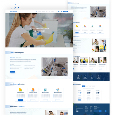 Home cleaning service branding ecommerce website design home clean ui ux website ui design