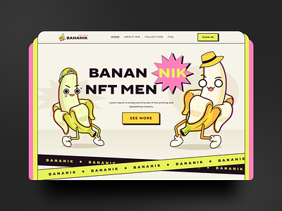 BananNik banan design graphic design illustration logo nft ui ux web