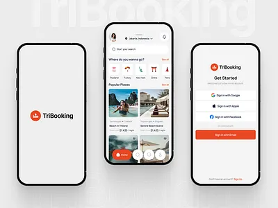 TriBooking – Hotel Booking App UI Design android app app design booking app filter hotel hotel app hotel booking hotel booking app ios mobile mobile app product design search travel app ui ui design ux ux design