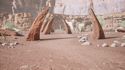 Desert level design made in unreal engine 5. 3d desert environment game design graphic design level design render rendering unreal engine unreal engine5