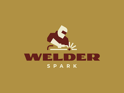 Welder Logo construction craftsman engineering handyman industrial metalwork spark welder welding workshop