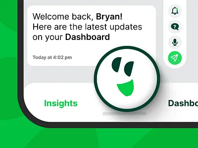 Green Business Bot graphic design ui