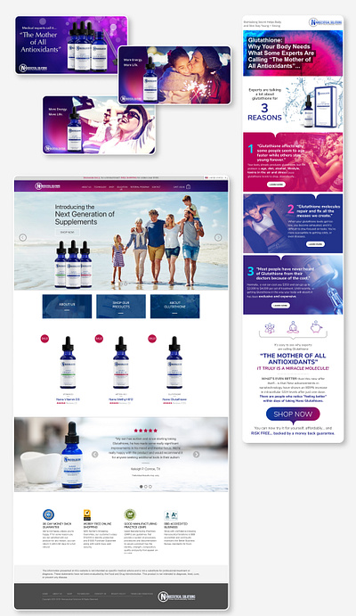 Nanoceutical Solutions Ads, Email and Website