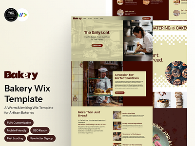 A Warm & Inviting Wix Template for Bakeries animation bakery bakerydesign branding creativelayout design foodbranding foodbusiness graphic design illustration logo minimaldesign ui uiux ux vector wix wixtemplate
