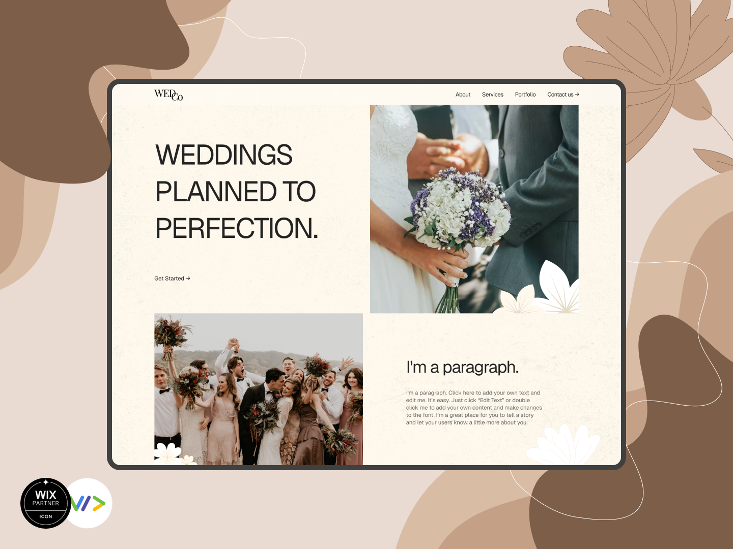 Begin Their Forever | A Wix Template for Wedding Planners branding bridaldesign business creativedesign design event eventplanning illustration loveanddesign template ui uidesign uiux uxdesign weddingindustry weddingwebsite wix wixpartner wixtemplate
