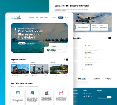 Modern Travel Booking Website UI – Explore & Book with Ease app design creative design figma figma designer figma expert framer framer development ui design ui designer ui ux design userinterface ux designer web design expert web developer website wordpress design expert