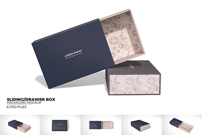 Rectangular Sliding Box Mockup branding branding mock up customizable gift box gift box mockup mockups packaging rectangular sliding box mockup sleeve box sleeve box mockup sliding box mockup smart object