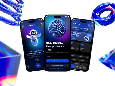 AI Chat App UI ai ai chat app ai chat application ai chat bot ai chat mobile app chat application mobile app mobile app design mobile ui design ui ui design ux