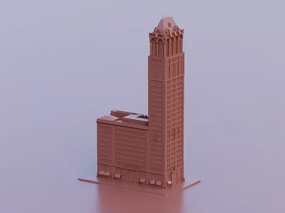 Book Tower - Clay 3d 3d illustration 3d modelling blender book c4d clay cycles design detroit illustration red render tower violet