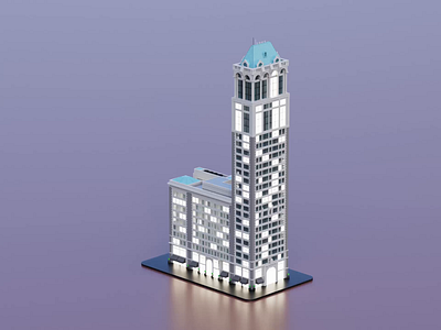 Book Tower - Light 3d animation blender book building c4d cycles design illustration light modelling motion motion graphics render rendering skyscraper tower window