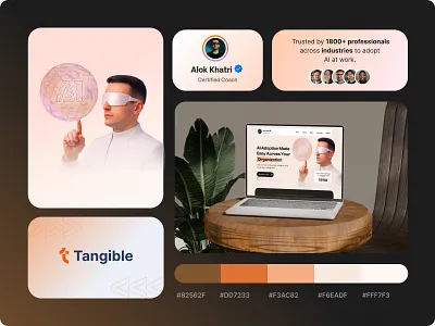 Business Coach Branding and Strategy ai brand strategy branding business coach website colors generative ai landing page moodboard ui ui design visual moodboard