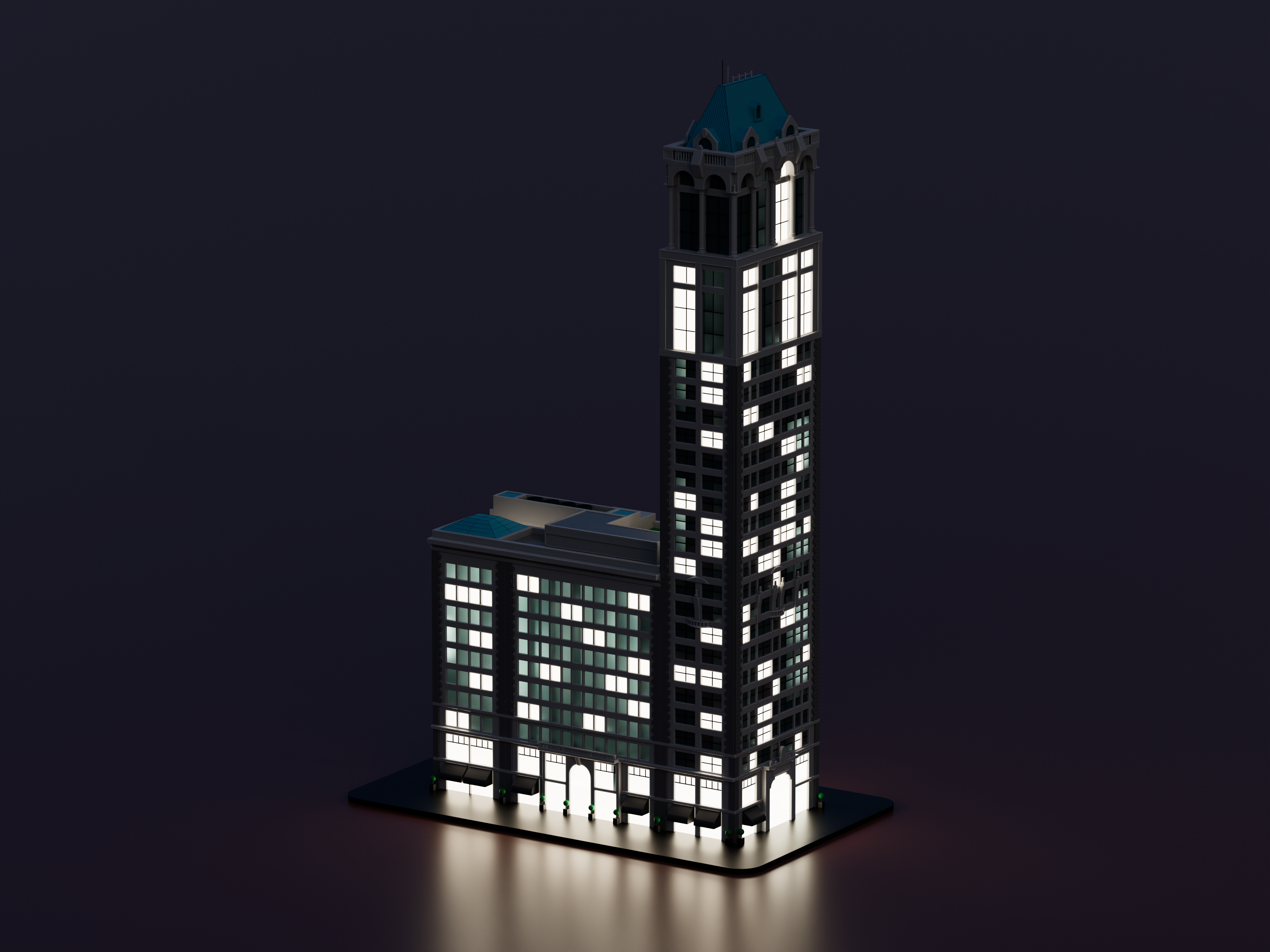 Example of Book Tower - Dark