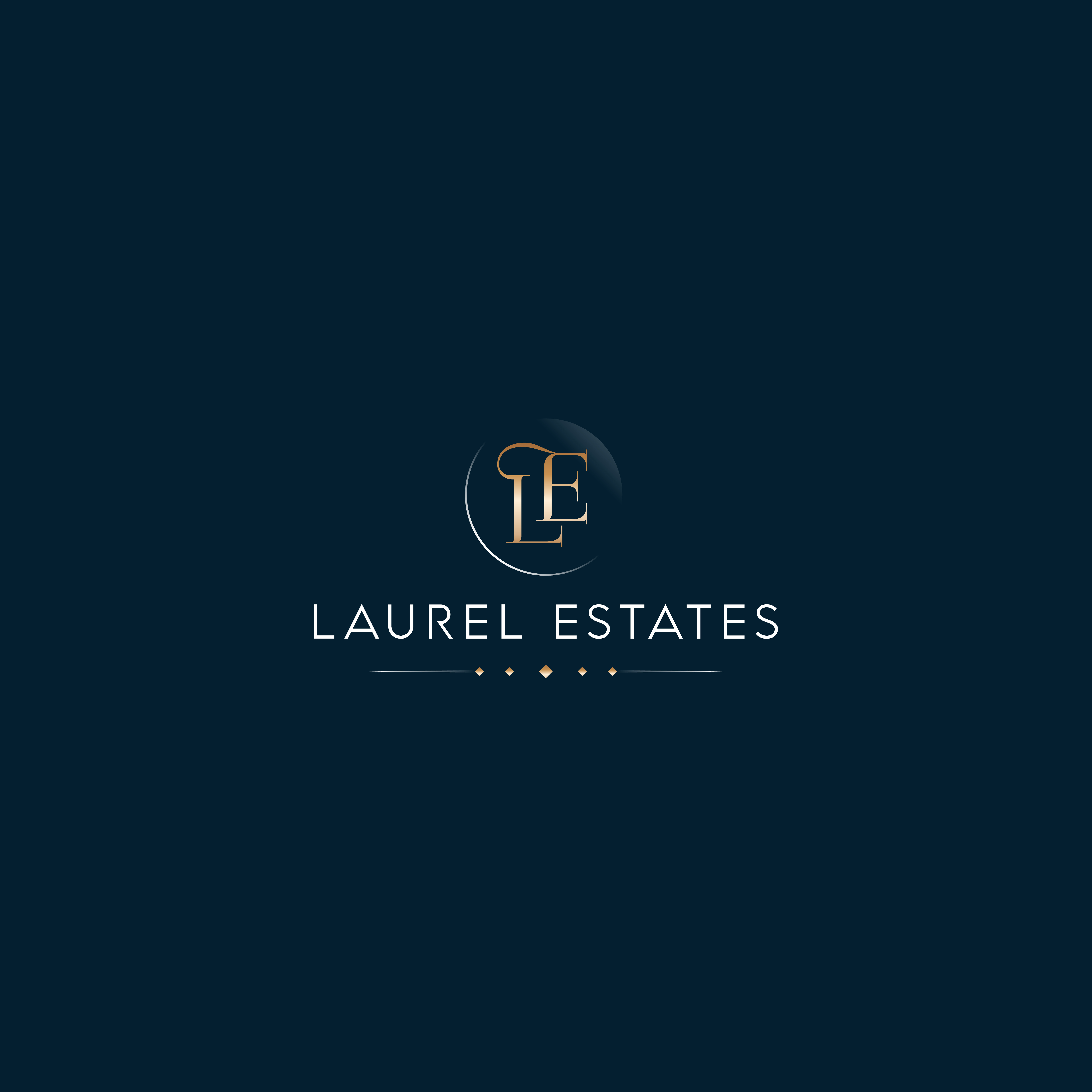 Laurel Estates - Real Estate Logo, Brand Identity apartment brand identity business guidelines home logo idnetity logo design luxury luxury home logo luxury logo luxury monogram logo modern property real estate real estate brand real estate logo