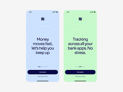 App Onboarding Screens - Personal Finance App app onboarding clean ui finance app fintech design ios app mobile app design mobile ui modern ui money management onboarding screen personal finance ui design