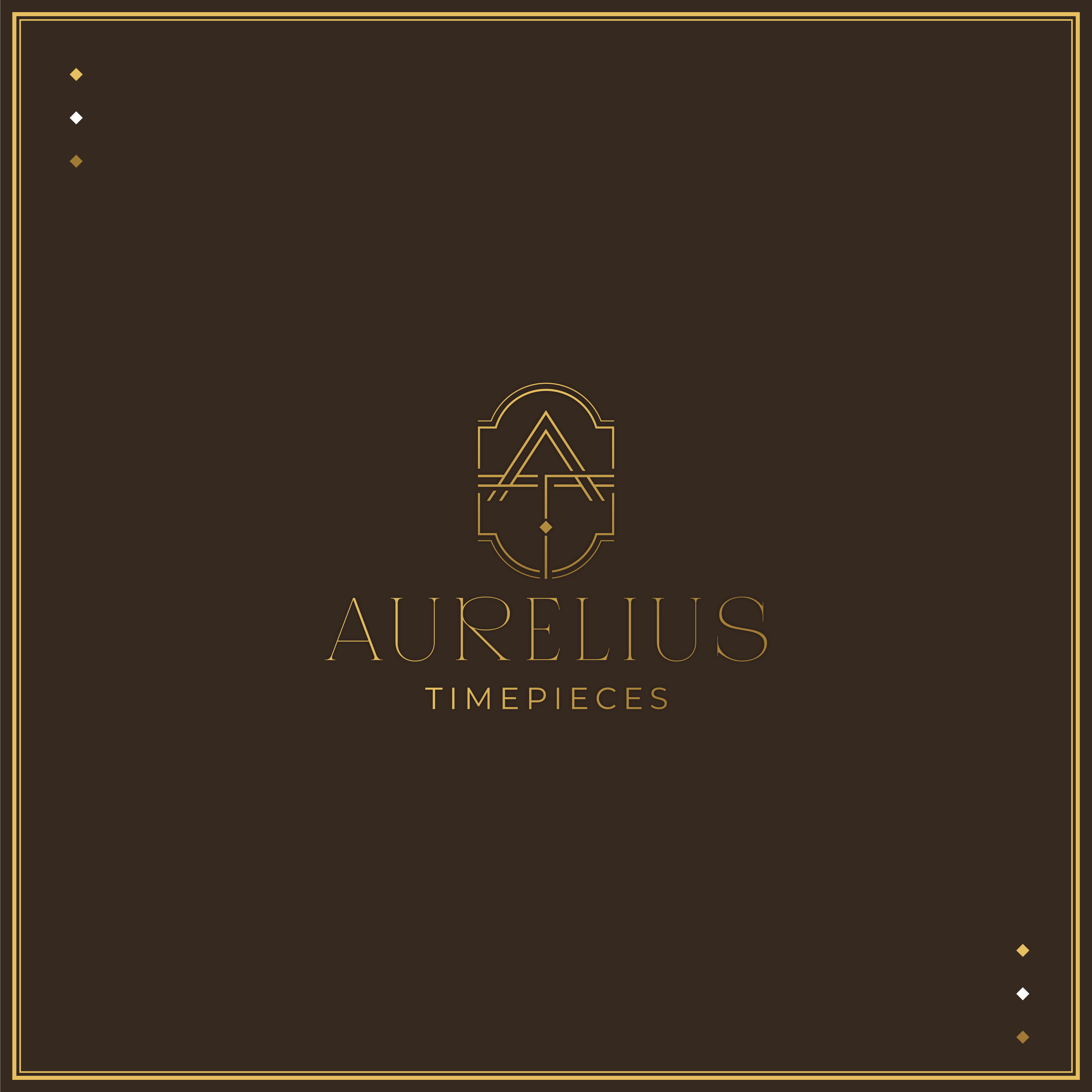 Aurelius | High End Watch Logo brand brand style guide branding dark color gold logo line art logo line logo logo logo design minimal minimalist logo modern timeless logo watch brand watch logo
