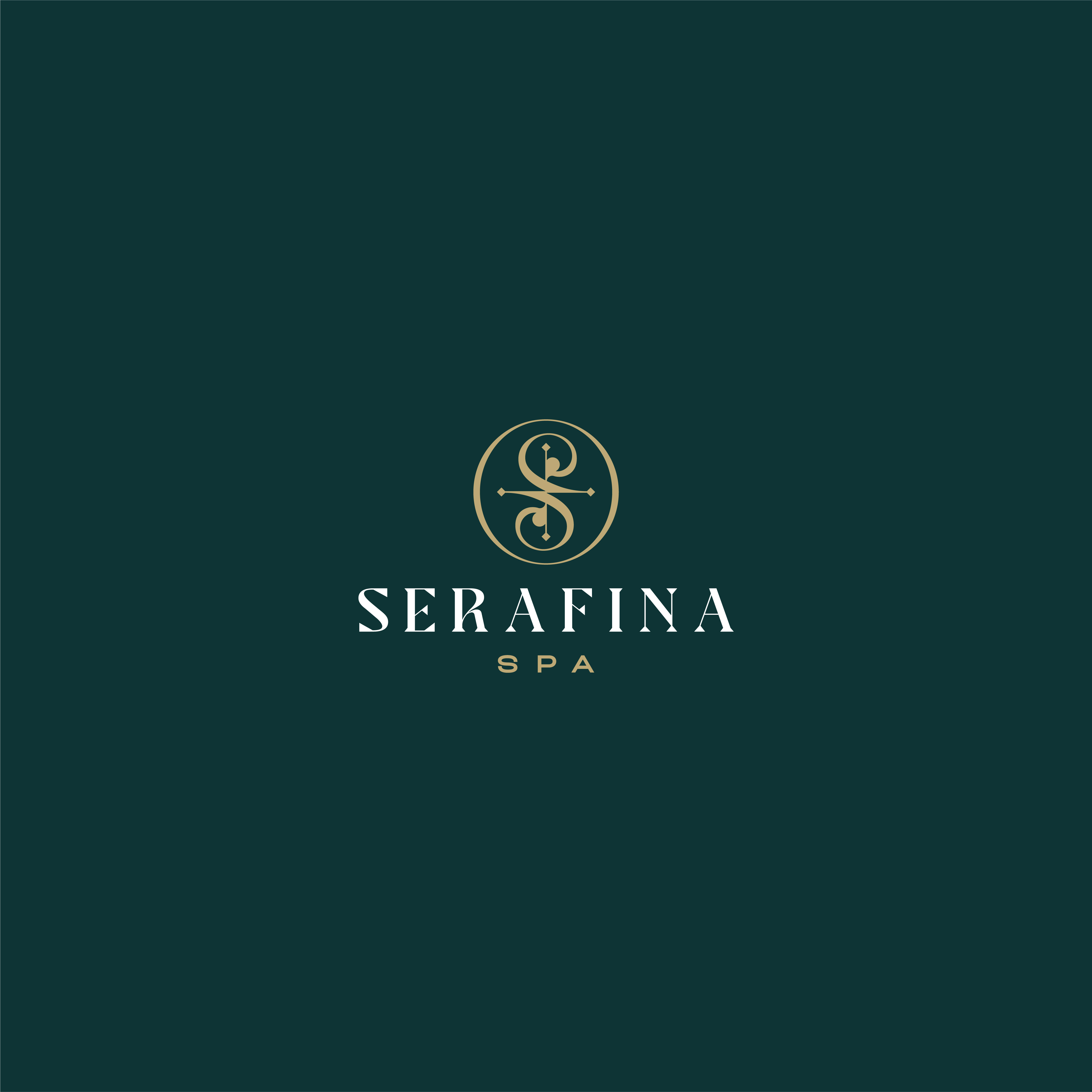 Spa & Wellness logo - Serafina Spa abstract icon brand brand identity design branding creative graphic design identity logo logo design luxury luxury logo minimal modern logo spa spa design spa logo wellness wellness logo