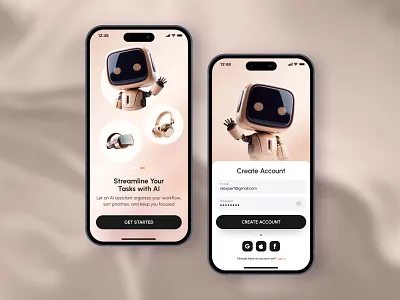 Organizer | AI Assistant App | Mobile App | Workflow | Mobile UI ai app design ai assistant app ai assistant design ai product app ai product design app design app interface calendar mobile mobile app design mobile design mobile interface organizer product design scheduler task manager tasks list to do ui ux workflow