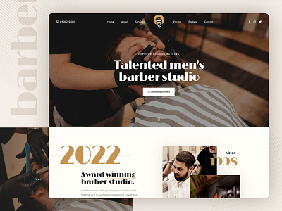 Crafto - AI-Powered WordPress Theme - Barber ai theme animation barber landing page barber website design branding creative design ecommerce graphic design landing page design modern multipurpose portfolio responsive salon website design spa salon theme ui web design wordpress theme