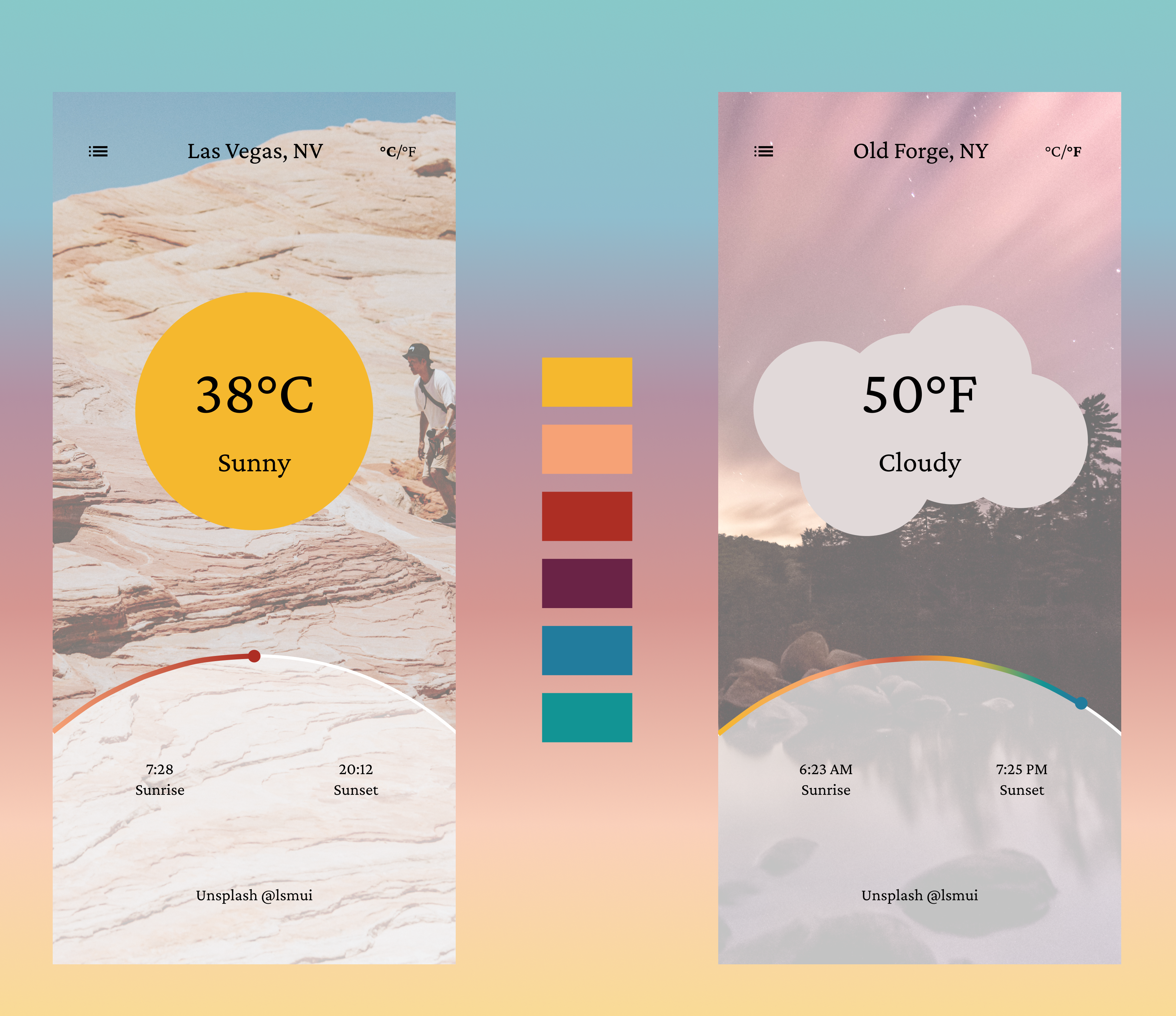 Weather App Mockup By Lucy Mui On Dribbble