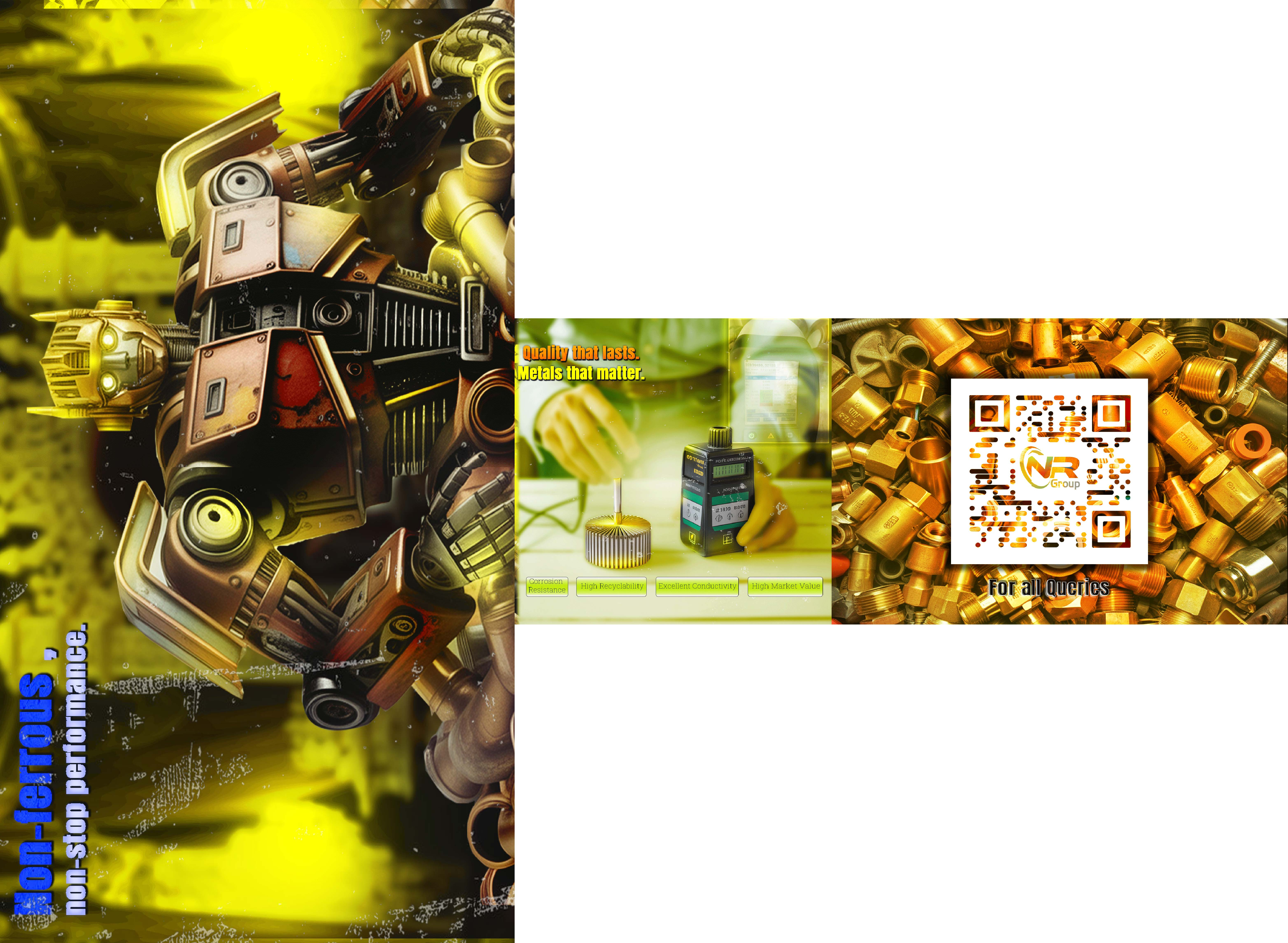 Non-Ferrous Metal Store – Brand & Carousel Design adobe photoshop brand identity brandin carousel design color palette creative design design design system graphic design logo design minimal design mockup modern design n r group non ferrous metal store design social media design typography vector visual identity