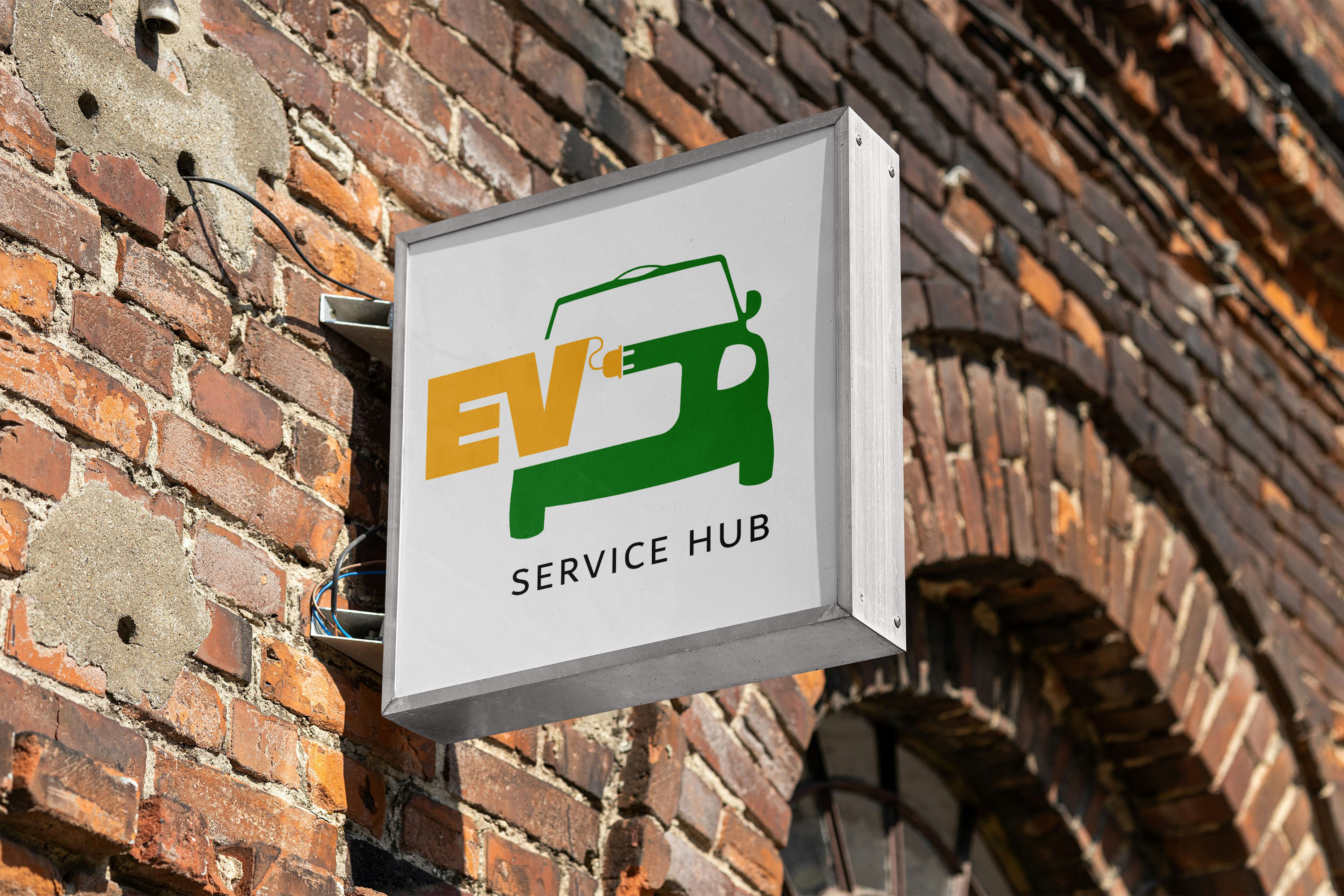 Before & After EV Service hub - Mechanic after before brand identity branding design graphic design illustration logo modern vector