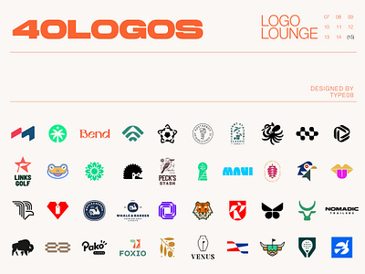 40 Logos in Logo Lounge Book 15 15 40 abstract animal award book book 15 branding collection crest emblem feature logo logo lounge lounge roundup seal symbol wordmark