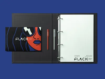 FLACK - Brand Identity branding business card canvas bag corporate design download folder identity logo mockup mockups paper psd stationery template typography