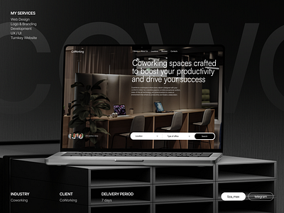 COWORKING | Landing page coworking coworking website development landing page landing page design turnkey site turnkey website ui uiux ux web web design webflow website website development