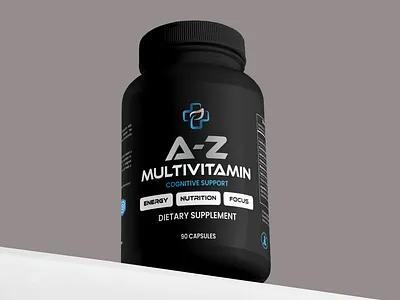 A–Z Multivitamin Supplement Label Design creative product label design custom vitamin label design dietary supplement label design energy drink label design fitness supplement label design food and nutrition label design health supplement branding modern nutrition packaging modern supplement branding multivitamin packaging design nutrition label design pharmaceutical label design protein powder packaging design supplement label design vitamin packaging label design