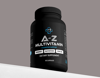 A–Z Multivitamin Supplement Label Design creative product label design custom vitamin label design dietary supplement label design energy drink label design fitness supplement label design food and nutrition label design health supplement branding modern nutrition packaging modern supplement branding multivitamin packaging design nutrition label design pharmaceutical label design protein powder packaging design supplement label design vitamin packaging label design