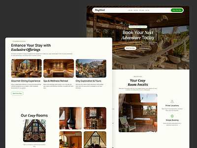 Case study: StayWood – Rental Travel Website Design airbnb booking landing rental travel case study vacation