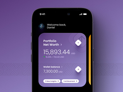 Investment app dashboard sneak peek app balance cards investment portfolio stocks trading ui